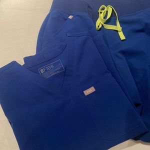Figs Blue scrub set